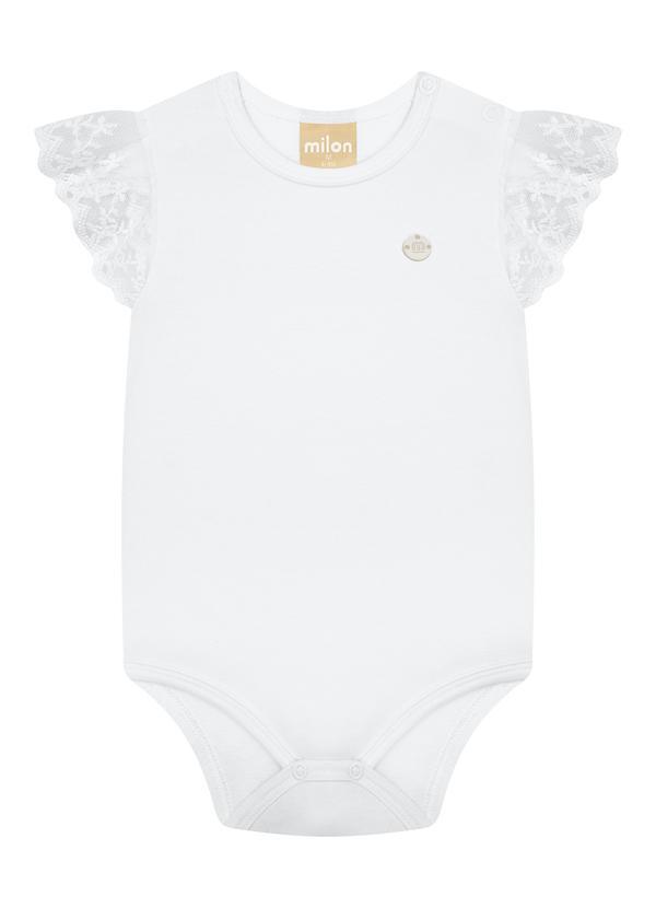 Body Bebê Menina com Renda Branco