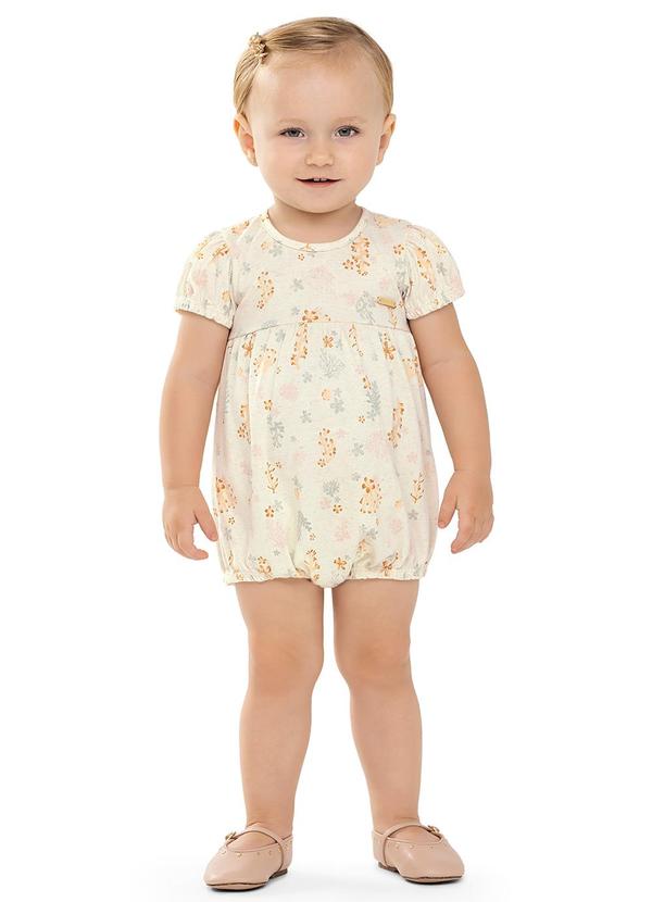 Body Bebê Menina Corais Bege