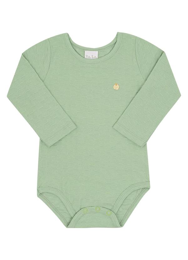 Vista 2 Body Bebe Menina Cotton Leve Trabalhado Verde Pulla Bulla Pulla Bulla