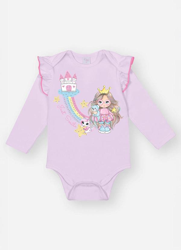 Body Bebê Menina Princesa Roxo