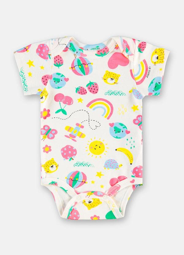 Body Bebê Menina Suedine Estampado