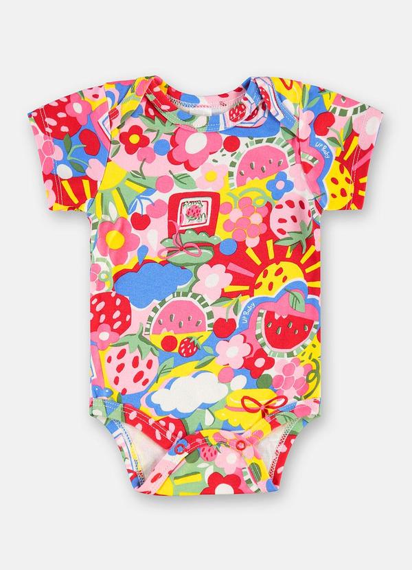 Body Bebê Menina Suedine Estampado