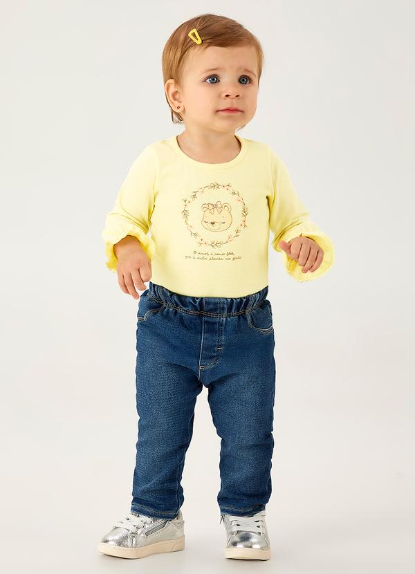 Body Cotton Leve Amarelo