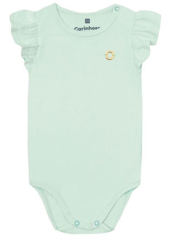 Body em Cotton com Babados Verde Água