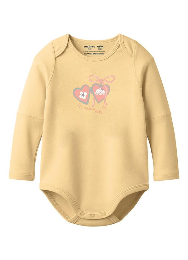 Body Medalha de Coração Amarelo