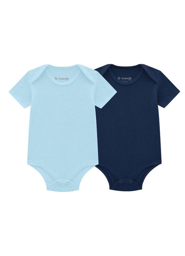 Kit de Bodies Bebê Unissex Azul