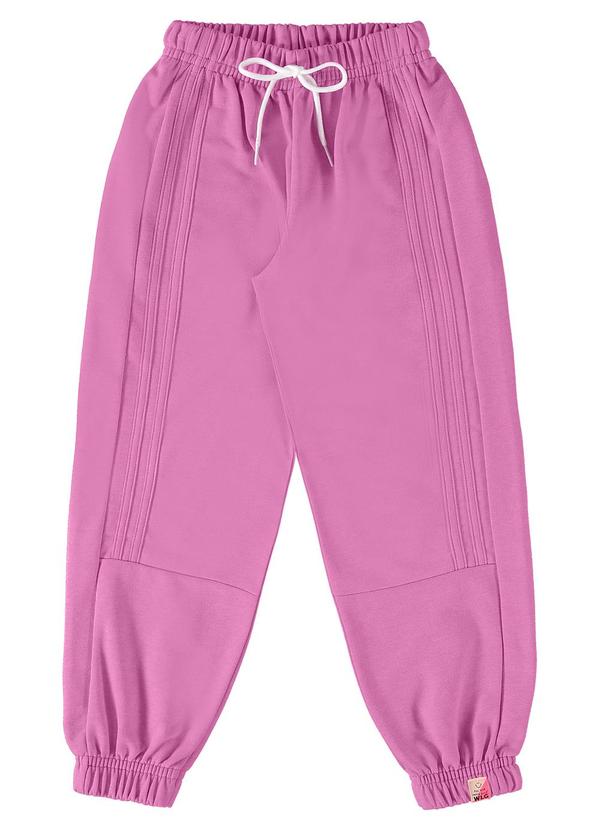 Vista 2 Calça Básica Infantil Rosa Gloss Gloss