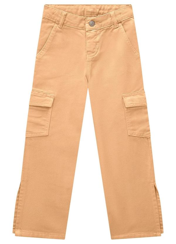 Calça Infantil Menina Jeans Laranja