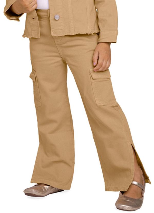 Calça Infantil Menina Jeans Marrom