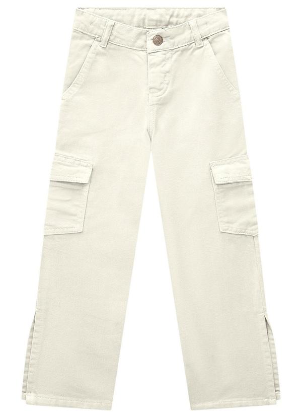Calça Infantil Menina Jeans Off White
