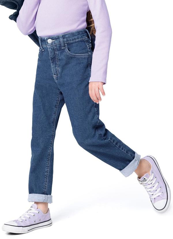 Vista 2 Calça Mom Jeans Menina Azul Malwee Kids Malwee Kids
