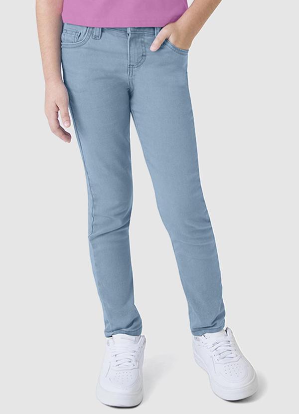 Calça Skinny Moletom Jeans Azul