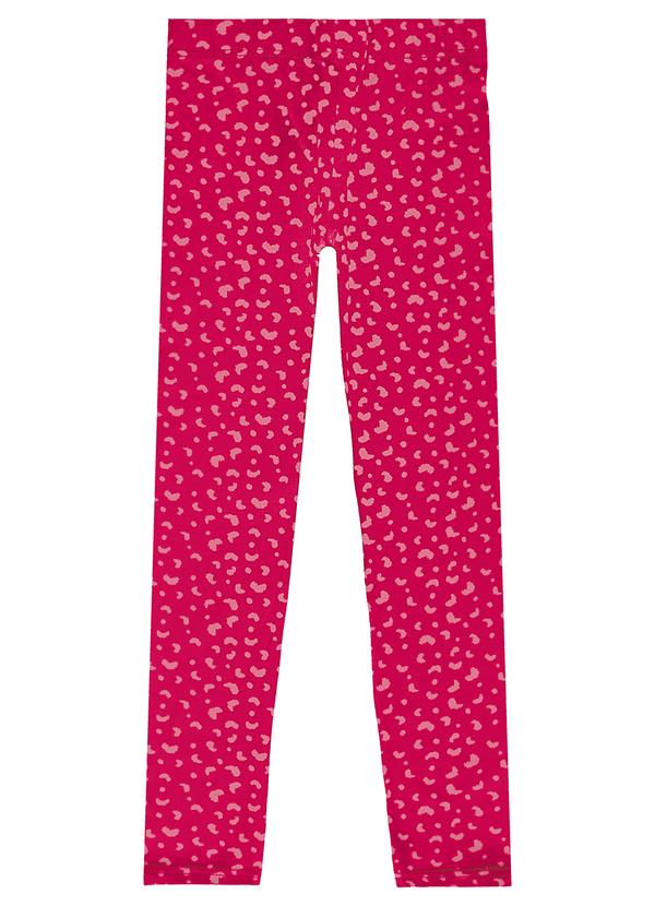 Vista 2 Calça Legging Animal Print Rosa Escuro Malwee Kids Malwee Kids