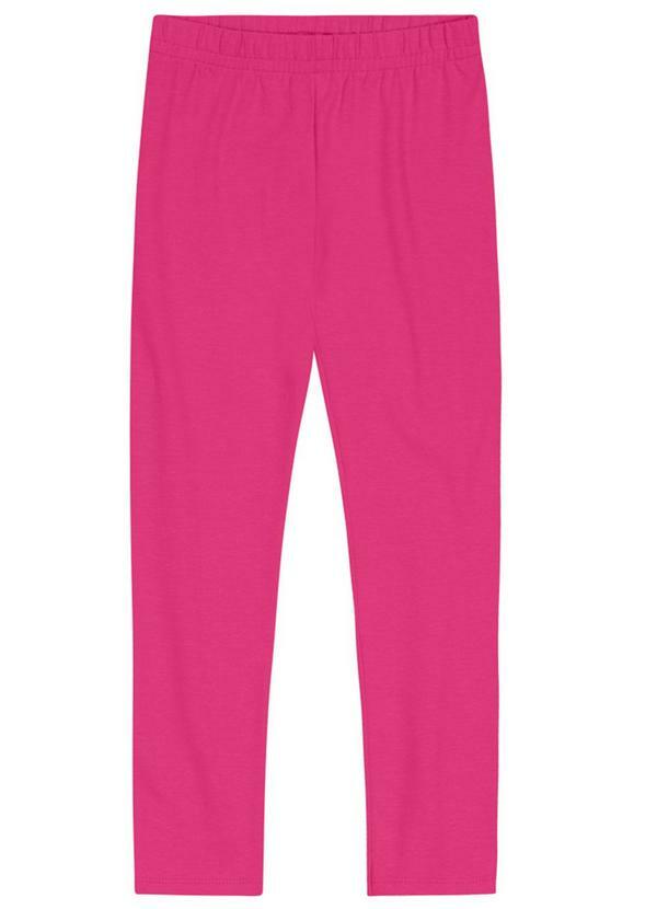 Vista 2 Calça Legging Básica Menina em Cotton Rosa Brandili Brandili