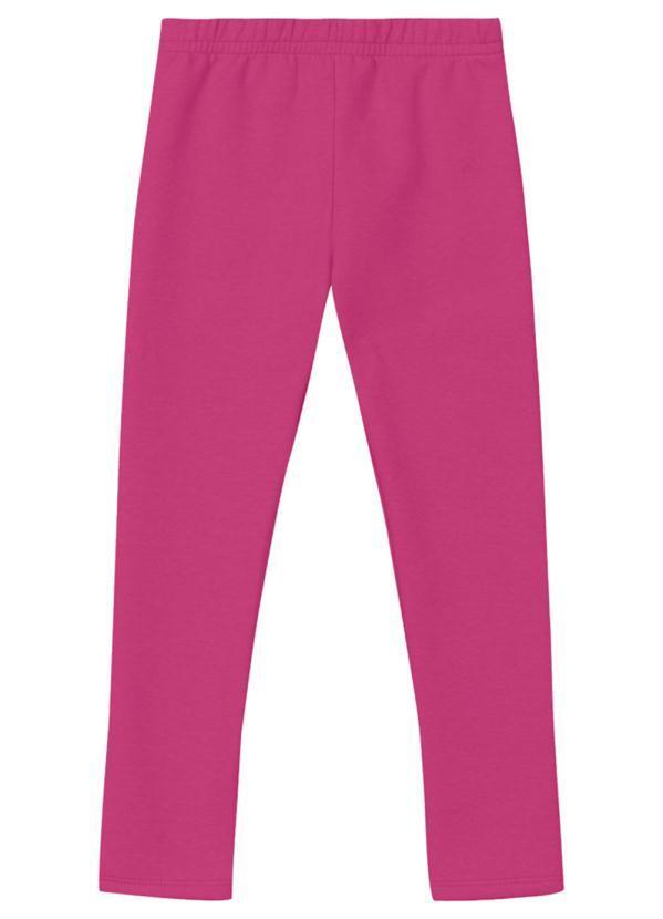 Vista 2 Calça Legging Básica Menina Molecotton Rosa Brandili Brandili
