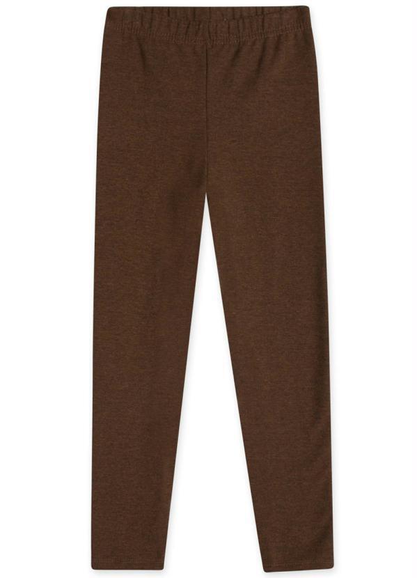 Vista 2 Calça Legging Básica Molecotton Infantil Marrom Marisol Play Marisol Play