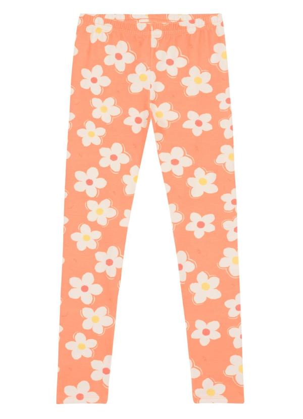 Calça Legging de Cerejas em Cotton Laranja