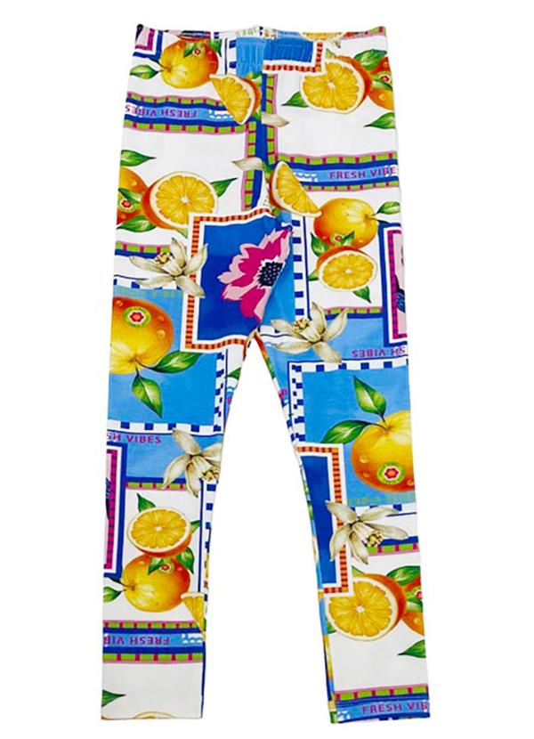 Vista 2 Calça Legging Estampada com Aroma Azul Marisol Marisol
