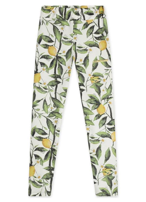 Vista 2 Calça Legging Floral Infantil Feminina Bege Lilica Ripilica Lilica Ripilica