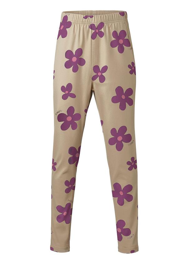 Calça Legging Floral Off White