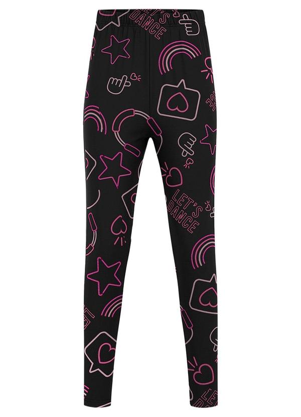 Calça Legging Gráfica Rosa