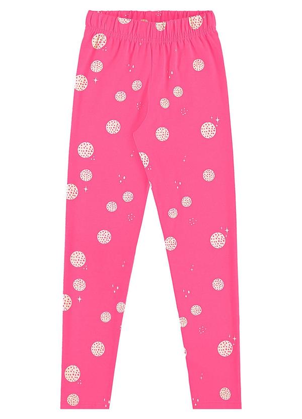 Calça Legging Infantil em Cotton Rosa