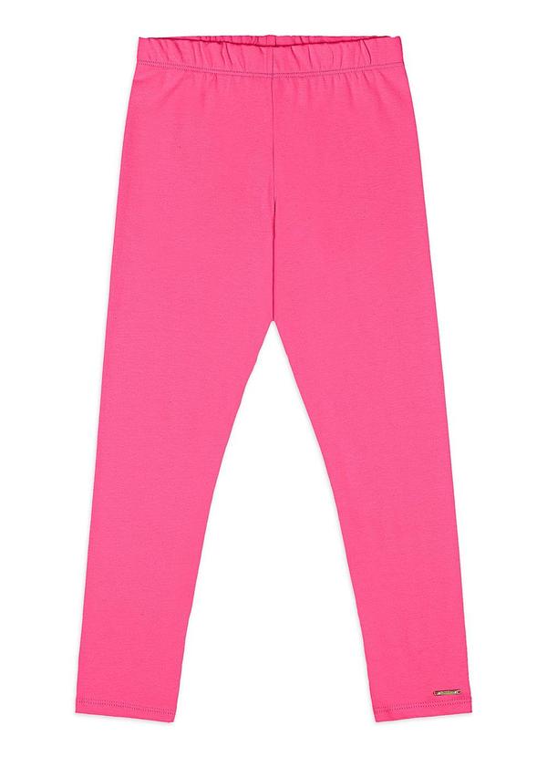 Calça Legging Infantil em Cotton Rosa