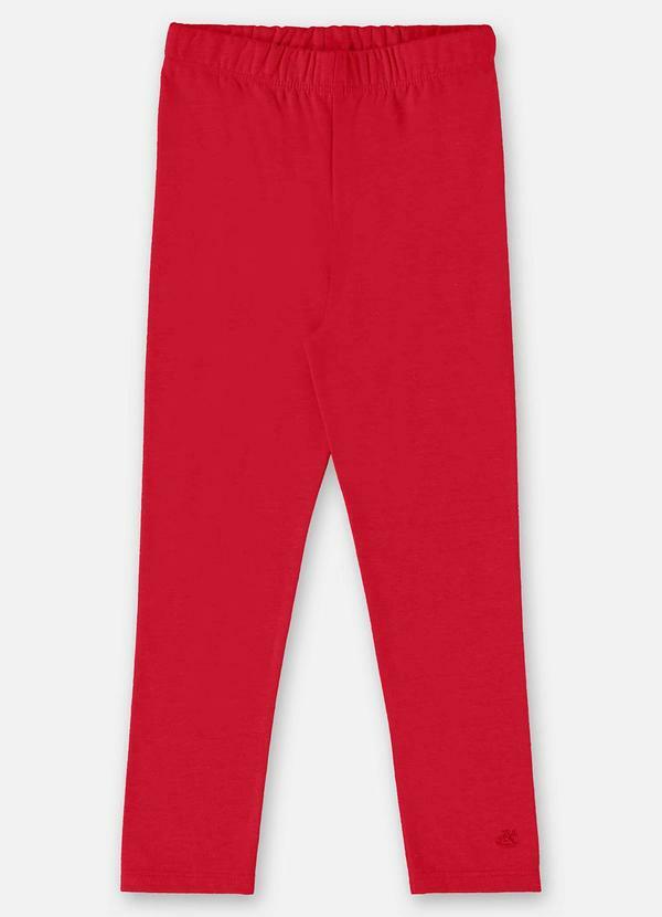 Vista 2 Calça Legging Infantil em Cotton Vermelho Up Baby Up Baby