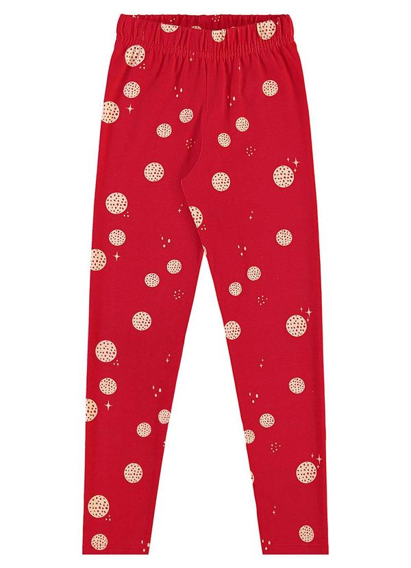 Calça Legging Infantil em Cotton Vermelho