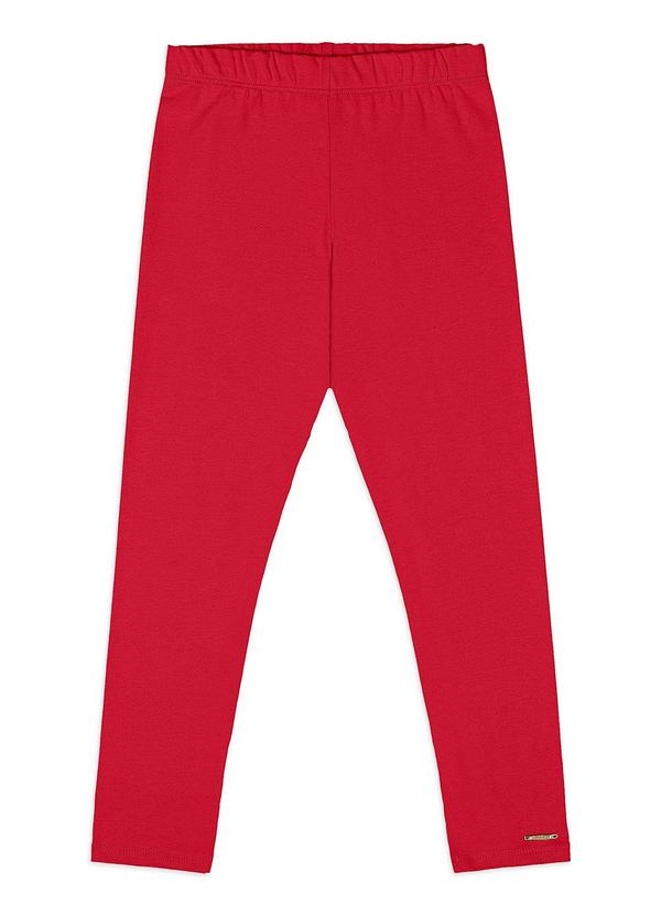 Calça Legging Infantil em Cotton Vermelho