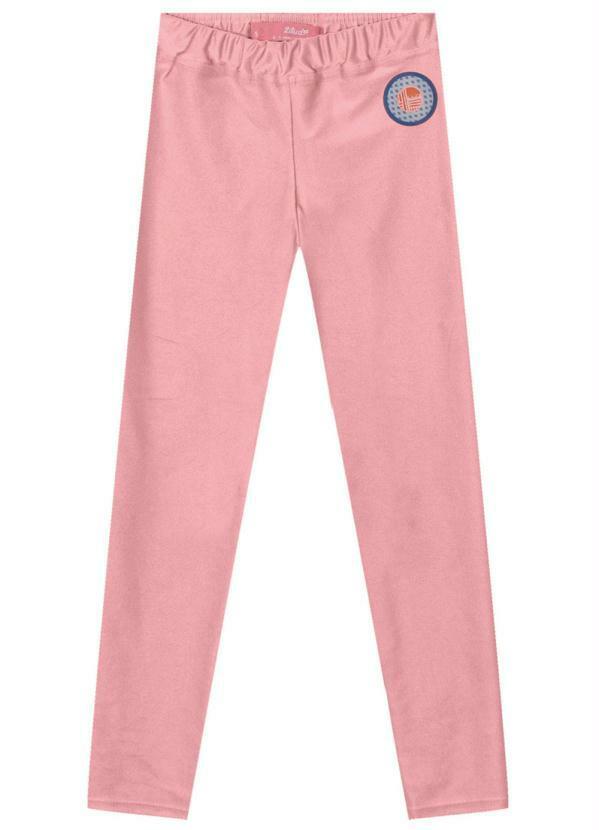 Vista 2 Calça Legging Malha Infantil Rosa Lilica Ripilica Lilica Ripilica