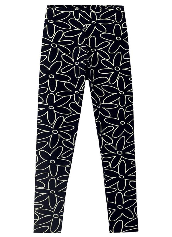 Calça Legging Margaridas Branco