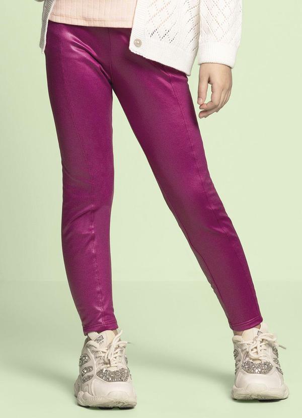 Calça Legging Menina Cirrê Rosa