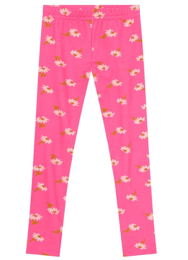 Calça Legging Menina de Corações Rosa