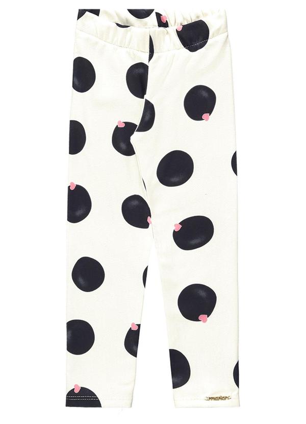 Calça Legging Menina Molecotton Estampada Bege
