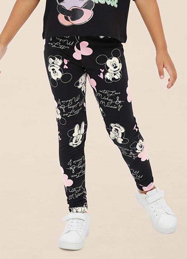 Calça Legging Minnie Mouse Disney® Preto