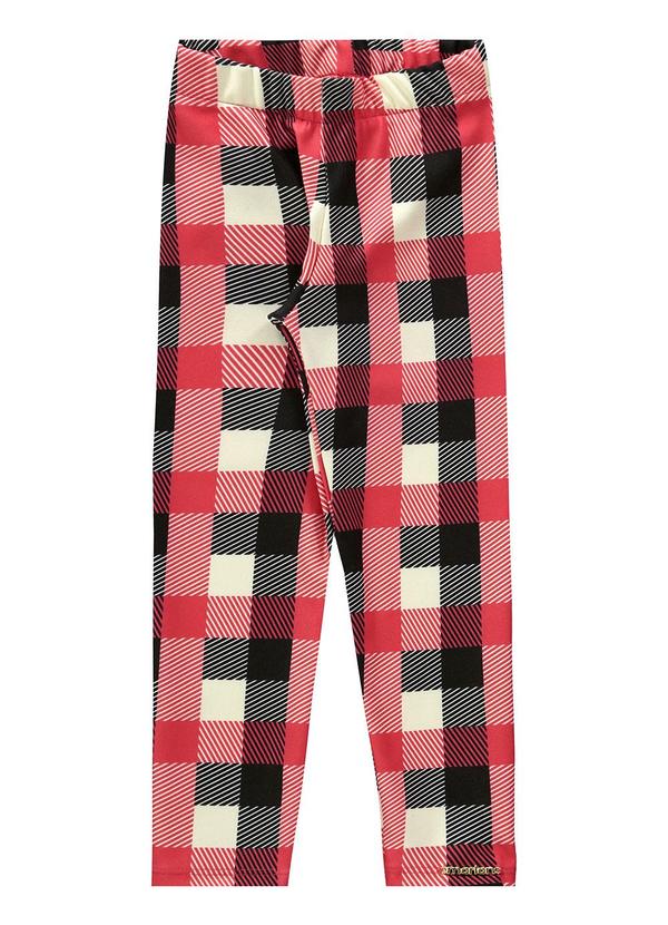 Calça Legging Molecotton Estampada Vermelho
