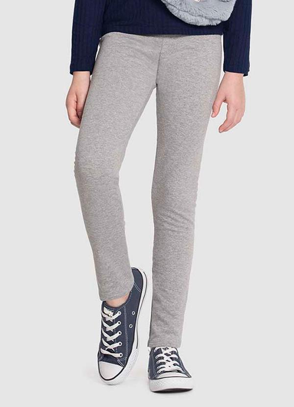 Calça Legging Molecotton Felpado Cinza