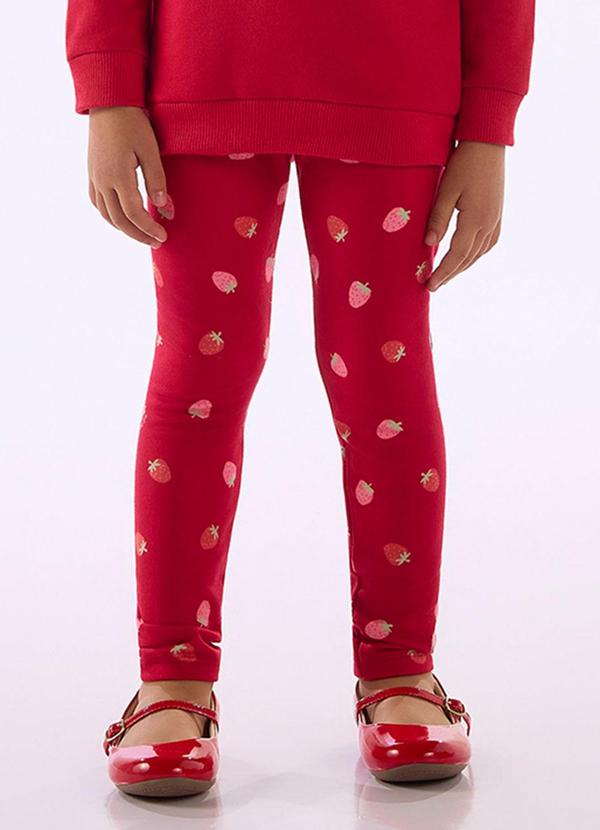 Calça Legging Peluciada Vermelho