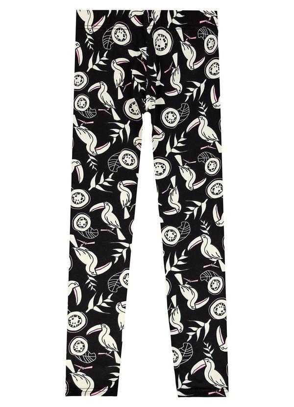Vista 2 Calça Legging Tropical Preto Malwee Kids Malwee Kids