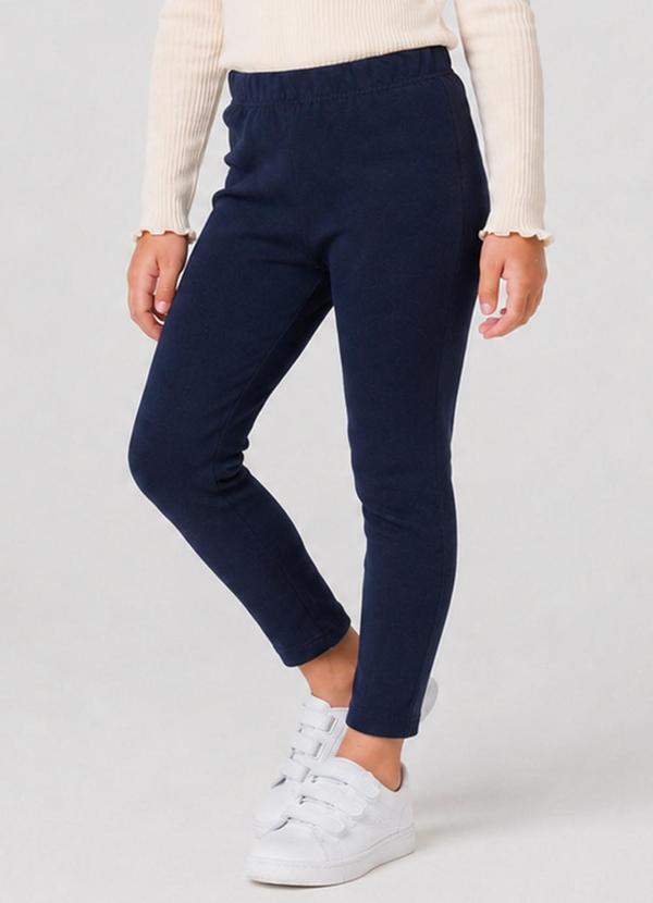 Legging Cotton Infantil Básica Azul