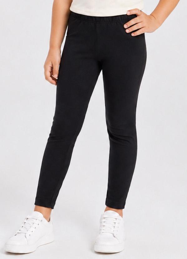 Legging Cotton Infantil Básica Preto