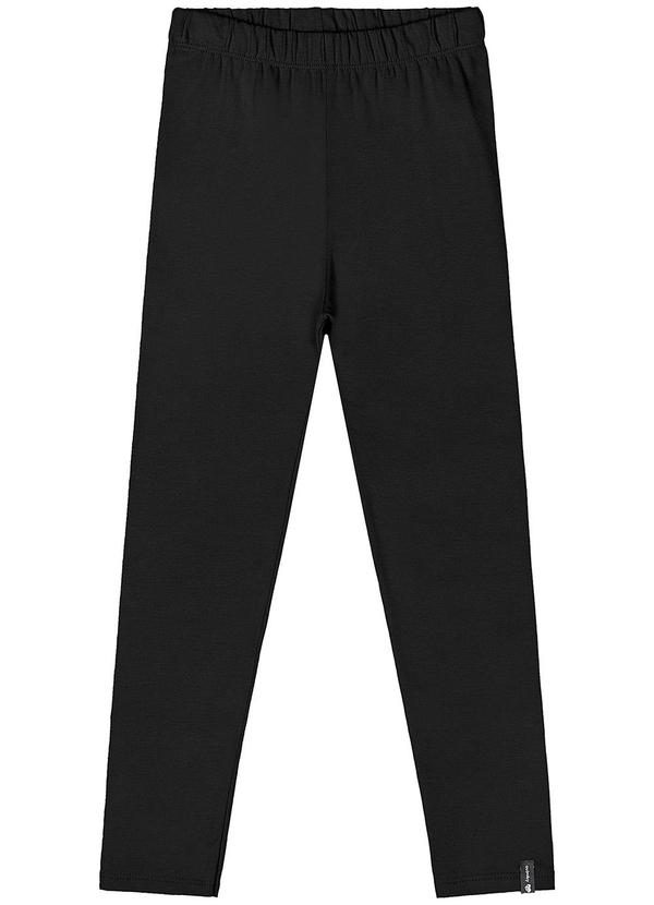 Vista 2 Legging Cotton Menina Preto Quimby Quimby