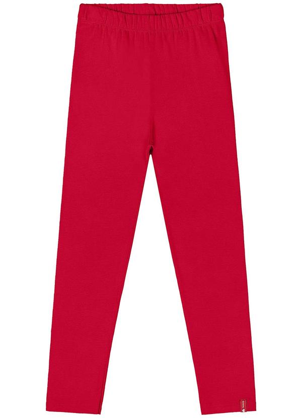 Vista 2 Legging Cotton Menina Vermelho Quimby Quimby