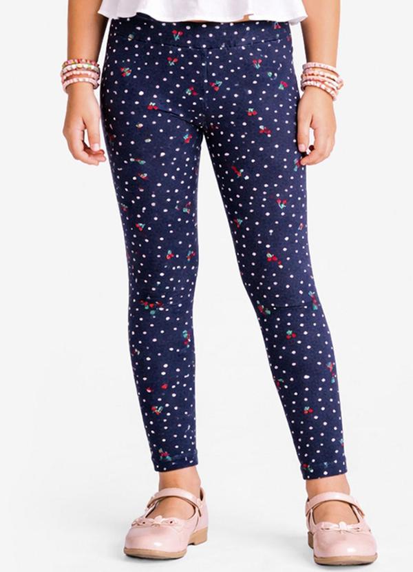 Legging Estampada Infantil Feminina Azul