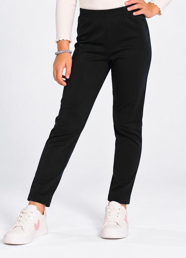 Legging Infantil em Malha Suedine Preto