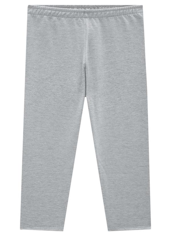 Vista 2 Legging Infantil em Molecotton Felpado Cinza Marlan Marlan