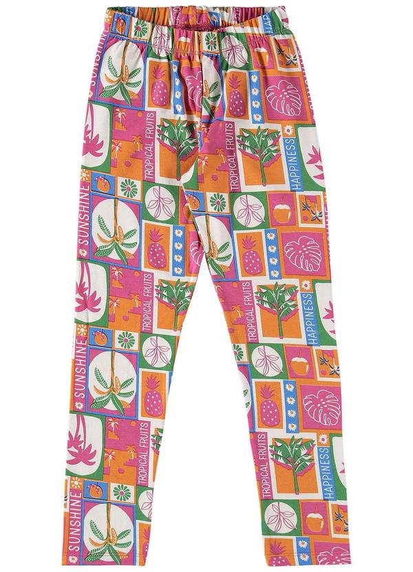 Vista 2 Legging Infantil Estampada Laranja Bee Loop Bee Loop