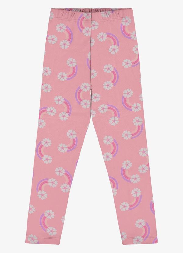 Vista 2 Legging Infantil Estampada Rosa Rovi Kids Rovi Kids