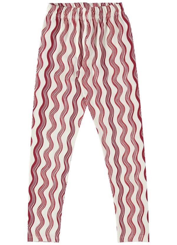Vista 2 Legging Infantil Estampada Vermelho Bee Loop Bee Loop
